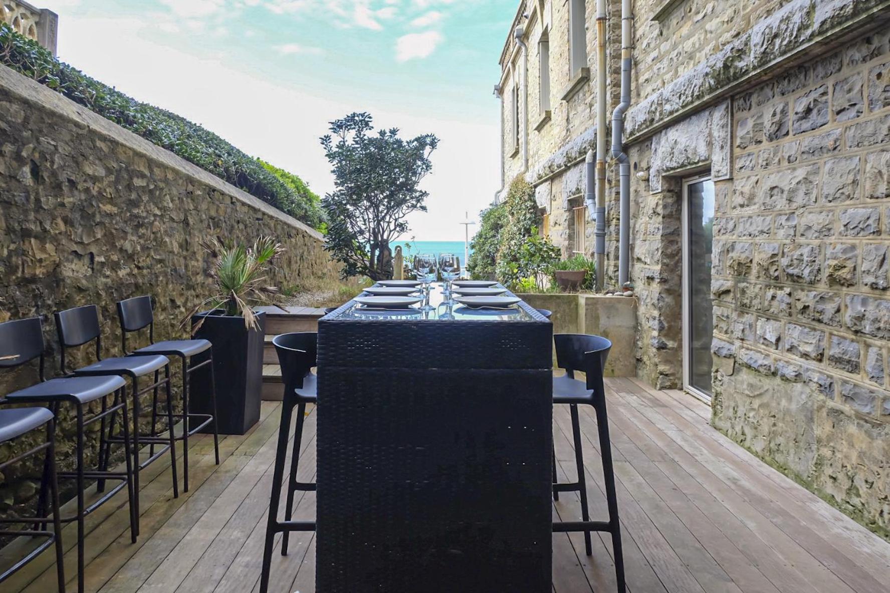Magnifique Appartement Avec Terrasse, Parking Et Vue Sur L'Ocean Pour 5 比亚里茨 外观 照片